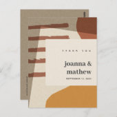 MODERNE ABSTRAKTE RUST KÜNSTLERISCHE WEDEN DANKE POSTKARTE (Vorne/Hinten)