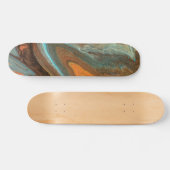 Moderne Abstrakte Rustikale Marmorfarbe Skateboard (Horizontal)