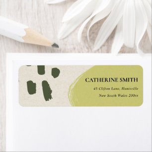 MODERNE ABSTRAKTE RUSTISCHE LIME GREEN KRAFT ADRES
