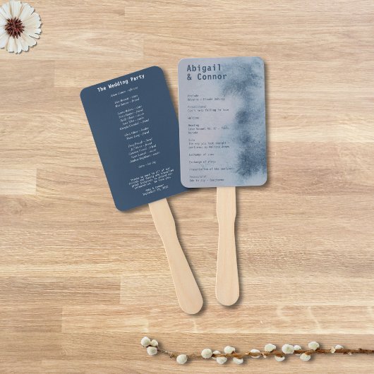 Moderne Abstrakte Schieferblauer Grauer Nebel Wass Fächer