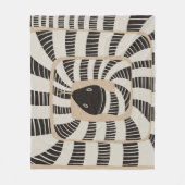 Moderne Abstrakte Schlangenneutralfarben Fleecedecke (Vorderseite)