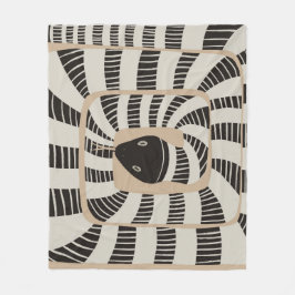 Moderne Abstrakte Schlangenneutralfarben Fleecedecke