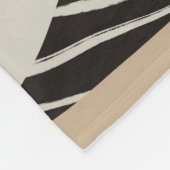 Moderne Abstrakte Schlangenneutralfarben Fleecedecke (Ecke)