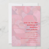 moderne abstrakte, schlichte Hochzeit Einladung (Vorderseite)