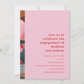 moderne abstrakte, schlichte Verlobung Einladung (Vorderseite)