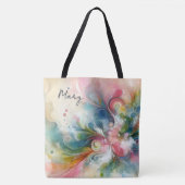 Moderne abstrakte Schmetterling Frühlingsfarben Tasche (Vorderseite)