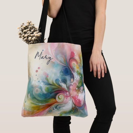 Moderne abstrakte Schmetterling Frühlingsfarben Tasche (Von Nahem)