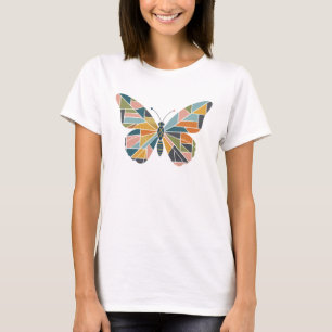 Moderne abstrakte Schmetterlinge - Sauberes Patchw T-Shirt