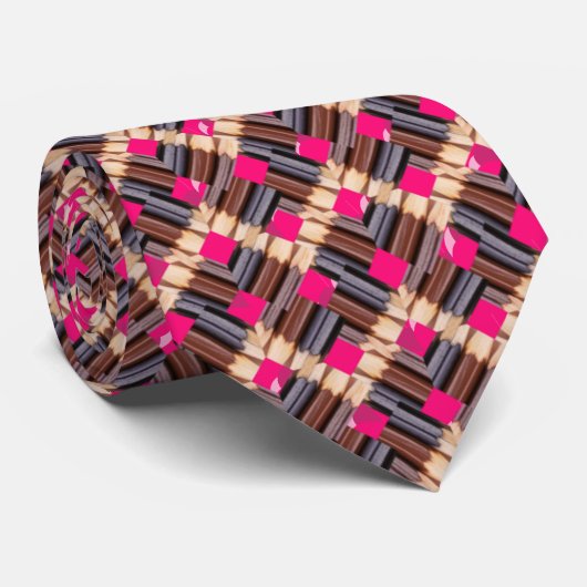 moderne abstrakte Schnitthalsbinde Krawatte (Gerollt)