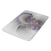 Moderne Abstrakte, schüchterne Fantasie Abbildung Badematte (Schrägansicht)