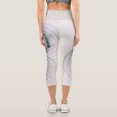 Moderne Abstrakte, schüchterne Fantasie Abbildung  Capri Leggings (Rückseite)