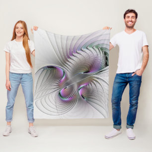 Moderne Abstrakte, schüchterne Fantasie Abbildung Fleecedecke