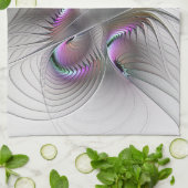 Moderne Abstrakte, schüchterne Fantasie Abbildung Geschirrtuch (Gefaltet)