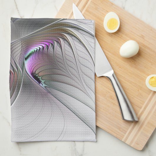 Moderne Abstrakte, schüchterne Fantasie Abbildung  Geschirrtuch (Viertel Falte)