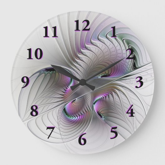 Moderne Abstrakte, schüchterne Fantasie Abbildung  Große Wanduhr (Vorderseite)