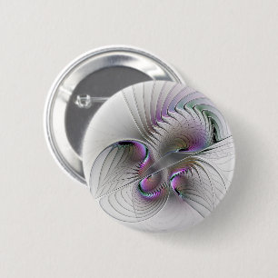 Moderne abstrakte schüchterne Fantasy-Figur Frakta Button
