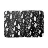 Moderne abstrakte Schwarz-Weiß-Illustration Badematte (Vorderseite)