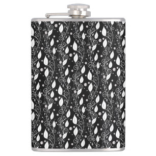 Moderne abstrakte Schwarz-Weiß-Illustration Flachmann