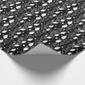 Moderne abstrakte Schwarz-Weiß-Illustration Geschenkpapier (Ecke)