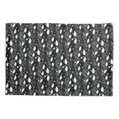 Moderne abstrakte Schwarz-Weiß-Illustration Kissenbezug (Rückseite)