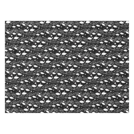 Moderne abstrakte Schwarz-Weiß-Illustration Tischdecke (Vorderseite (Horizontal))