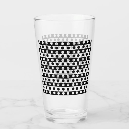 Moderne Abstrakte Schwarz-Weiß-Kunst Glas (Rückseite)