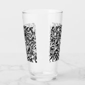 Moderne Abstrakte Schwarz-Weiß-Kunst Glas (Links)