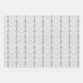 Moderne Abstrakte Schwarz-Weiß-Muster Geschenkpapier Set (Vorderseite 2)