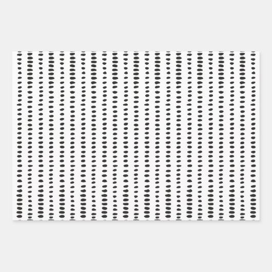 Moderne Abstrakte Schwarz-Weiß-Muster Geschenkpapier Set (Vorderseite)