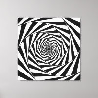 Moderne Abstrakte Schwarz-Weiß-Swirt-Spiralgeschic
