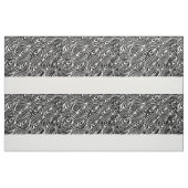 Moderne abstrakte Schwarz-weiße Pfaufedern Stoff (Fat Quarter (45,7 x 55,9 cm))