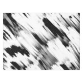Moderne Abstrakte Schwarz-weiße Pinselstrichkunst Tischdecke (Vorderseite (Horizontal))