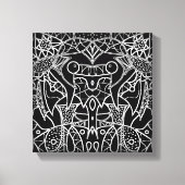 Moderne, Abstrakte, schwarz-weiße Stammkreide Leinwanddruck (Vorderseite)