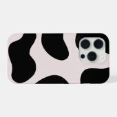Moderne abstrakte schwarze Blob-Muster-Handyhülle  iPhone Hülle (Rückseite (Horizontal))