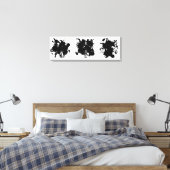 Moderne Abstrakte schwarze Flecken Leinwanddruck (Insitu (Schlafzimmer))
