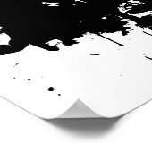 Moderne Abstrakte schwarze Flecken Poster (Ecke)