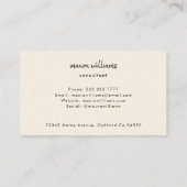 Moderne Abstrakte schwarze Formen aus dem Mittelal Visitenkarte (Rückseite)