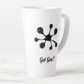 Moderne abstrakte schwarze Ggoo-Fleck Milchtasse (Rechte Ecke)