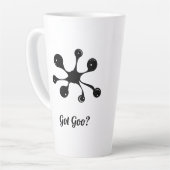 Moderne abstrakte schwarze Ggoo-Fleck Milchtasse (Linke Ecke)
