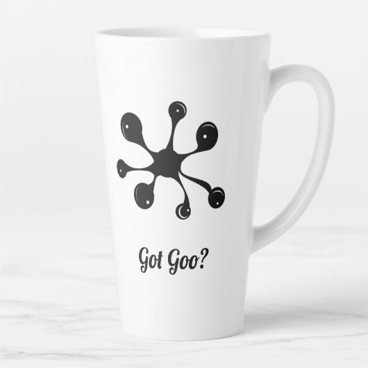 Moderne abstrakte schwarze Ggoo-Fleck Milchtasse (Rechts)