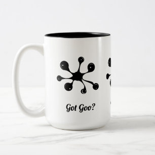 Moderne abstrakte schwarze Ggoo-Fleck Zweifarbige Tasse