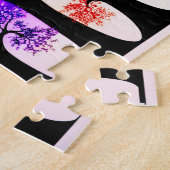 Moderne Abstrakte Schwarze Silhouette in Multicolo Puzzle (Seite)