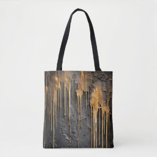Moderne abstrakte schwarze und metallische goldene tasche