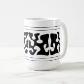 Moderne Abstrakte Schwarzform Kaffeetasse (VorderseiteRechts)