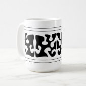 Moderne Abstrakte Schwarzform Kaffeetasse (Vorderseite Links)