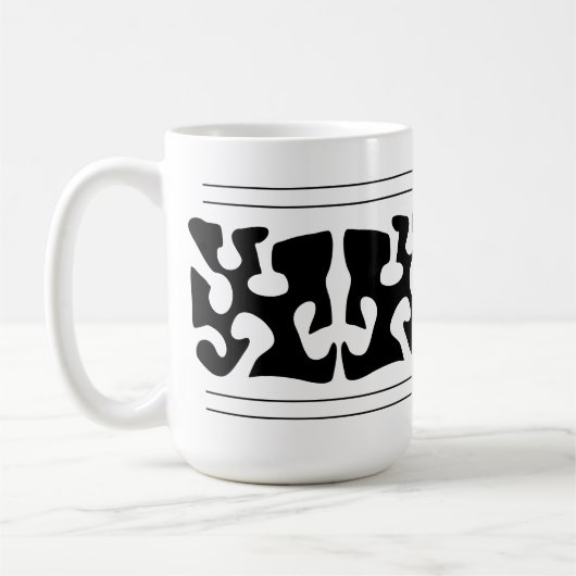 Moderne Abstrakte Schwarzform Kaffeetasse (Links)