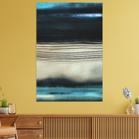Moderne Abstrakte Seascape Moderne Küstenkunst Leinwanddruck (Insitu (Wohnzimmer))