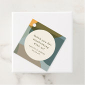 Moderne Abstrakte Seite Aquamarine maßgeschneidert Geschenkanhänger (Beispiel)