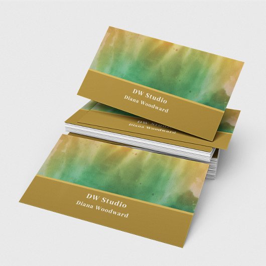 Moderne Abstrakte Senf-Visitenkarte Visitenkarte