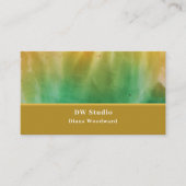 Moderne Abstrakte Senf-Visitenkarte Visitenkarte (Vorderseite)